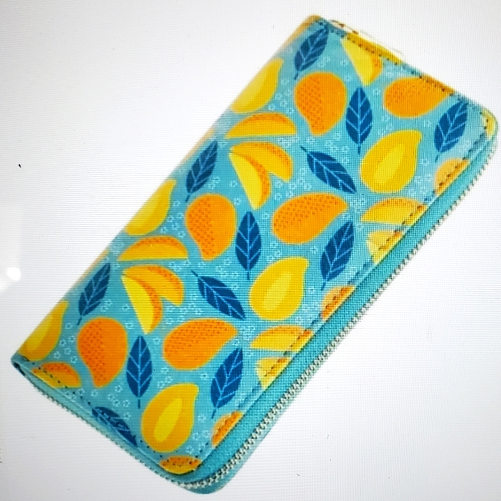 A Girl Thing Blue and Yellow Wallet